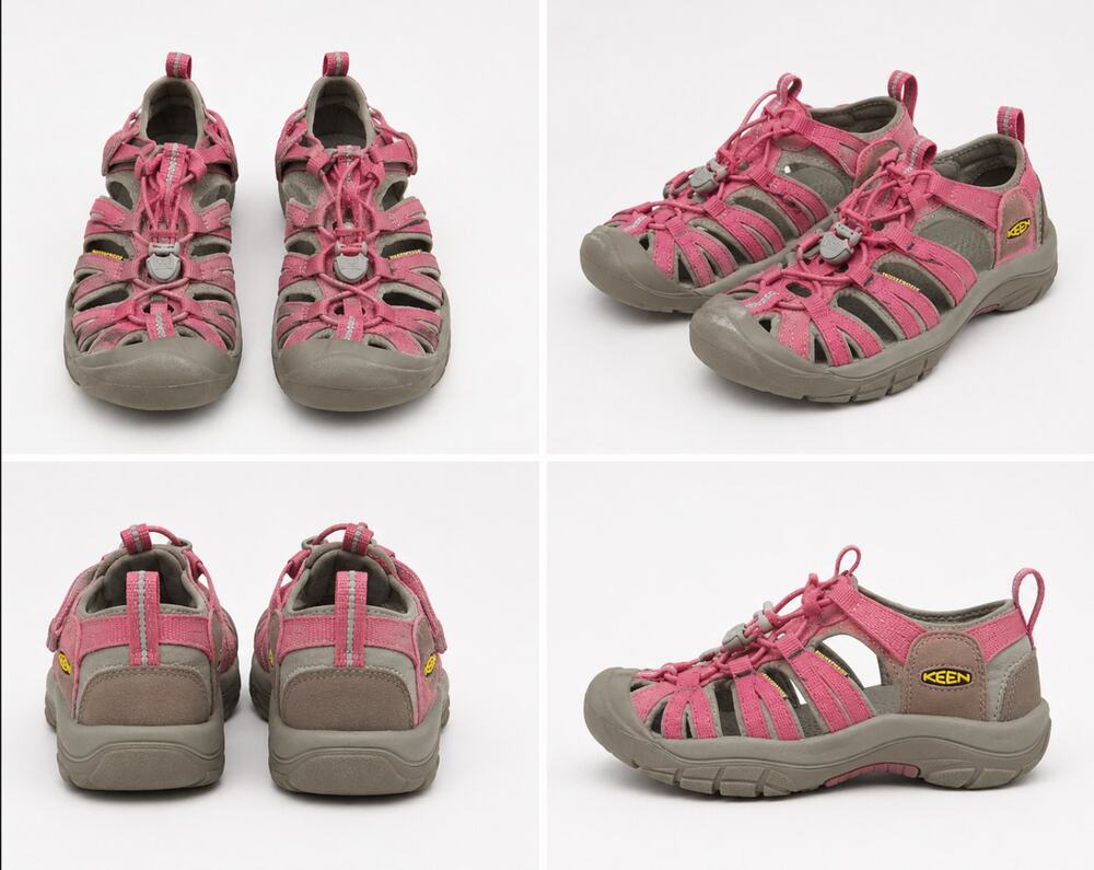 Keen Brown Pink Kids Newport H2 Pink Waterproof Gore Core Utility Hiking Boots
